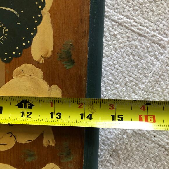 VTG Wooden Bunny Family Welcome Sign 17"x14.5" Hand Painted Cottage Farmhouse - Picture 12 of 12